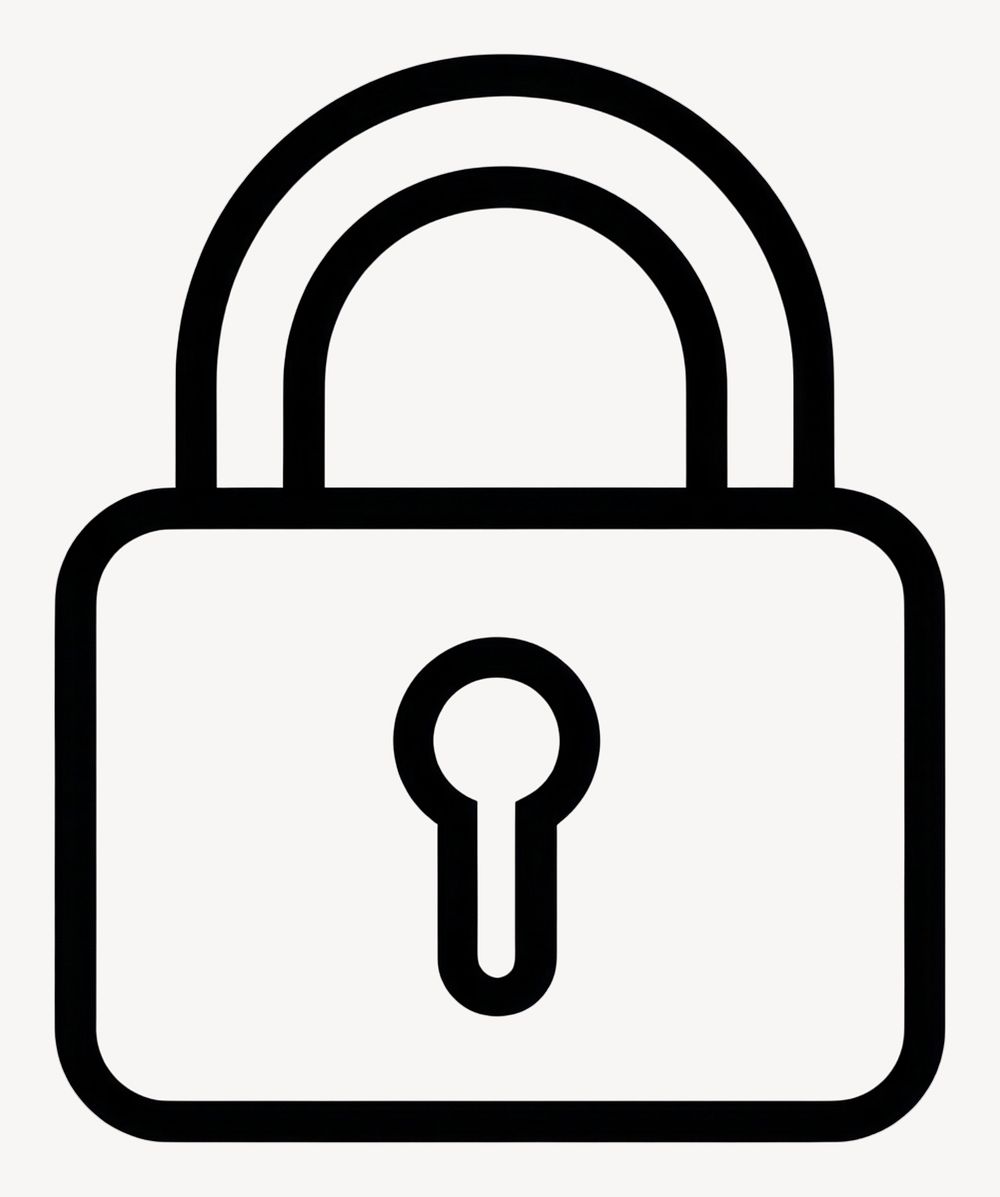 Lock sign icon illustration minimalist dynamite vector