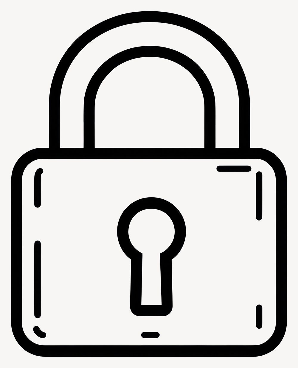 Lock sign icon simple black white vector