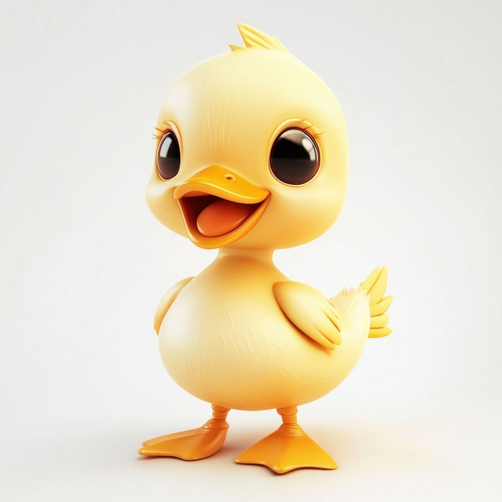 Cartoon background White Baby Duck illustration.