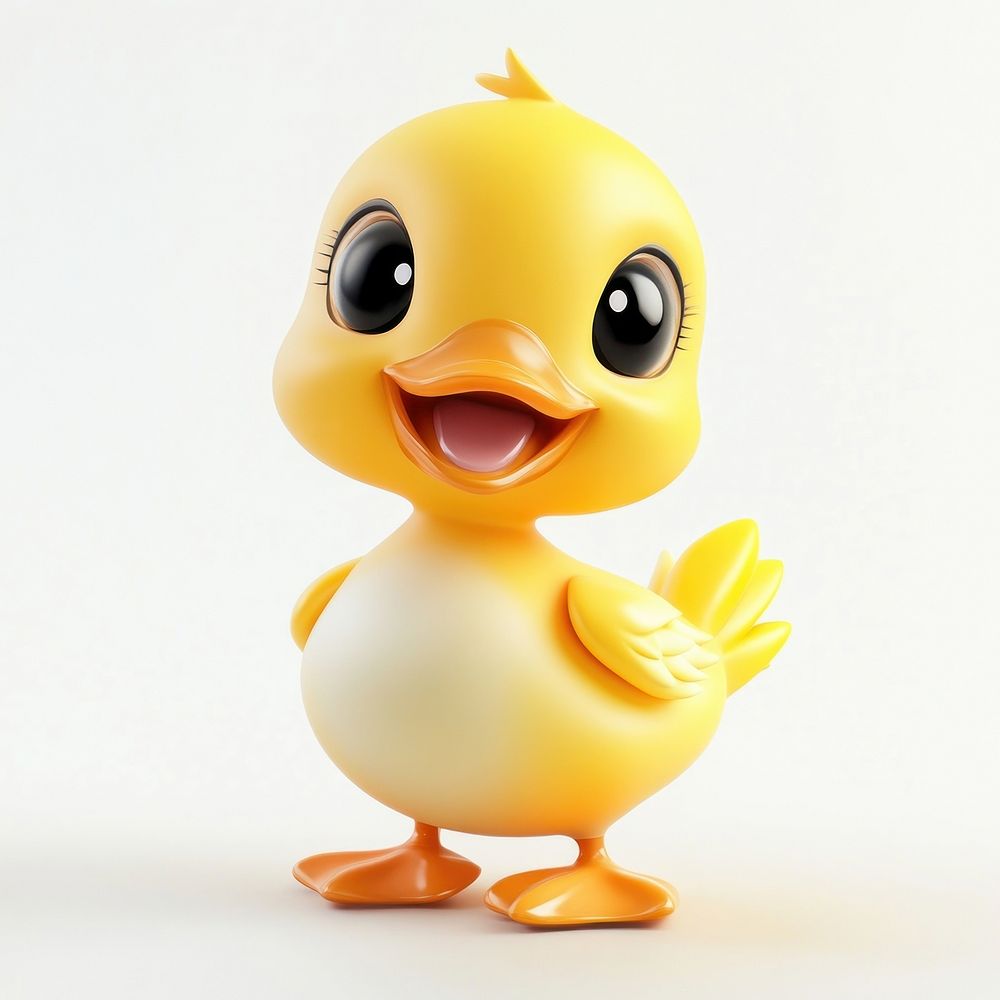 Cartoon background White Baby Duck illustration.