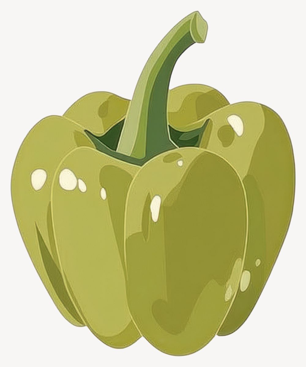 Green bell pepper illustration vegetable produce vector