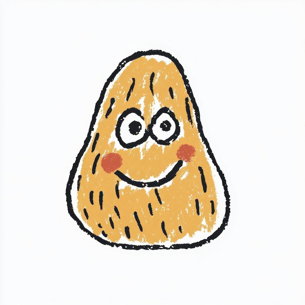 Peanut drawing illustration smile.