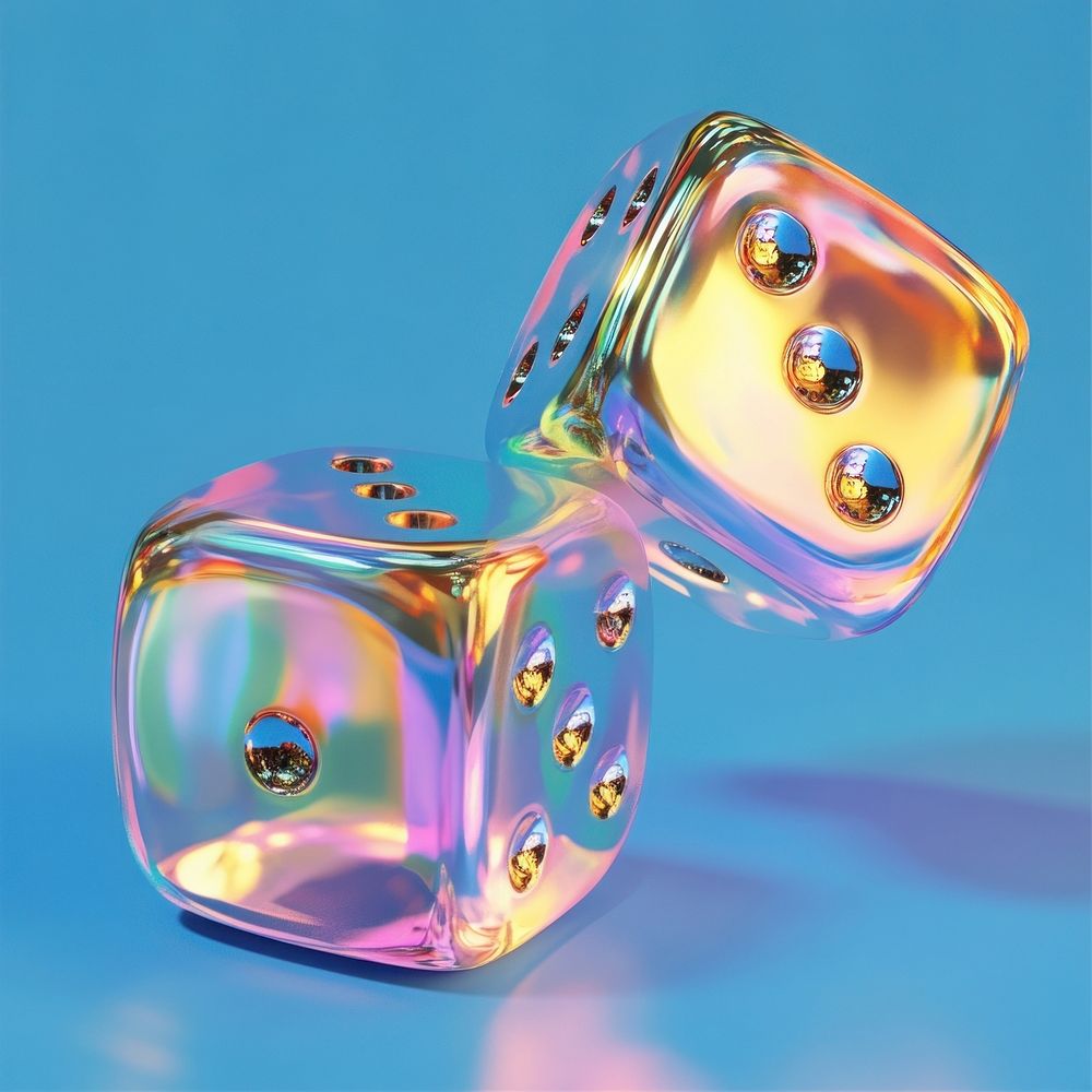 Two dices illustration transparent background.