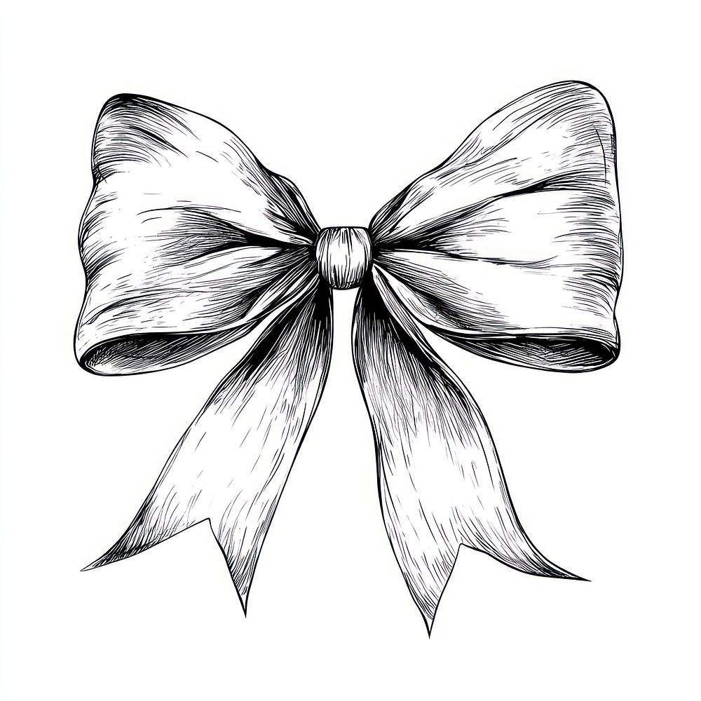 Butterfly Bow illustration drawing sketch.