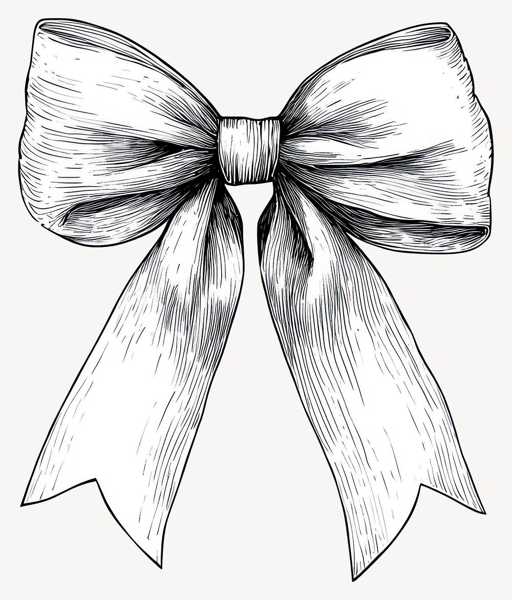 Cinch Bow illustration drawing style vector