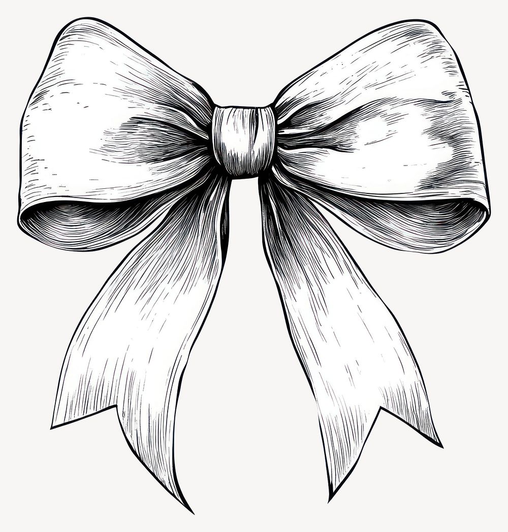 Ribbon Knot Bow illustration drawing sketch vector