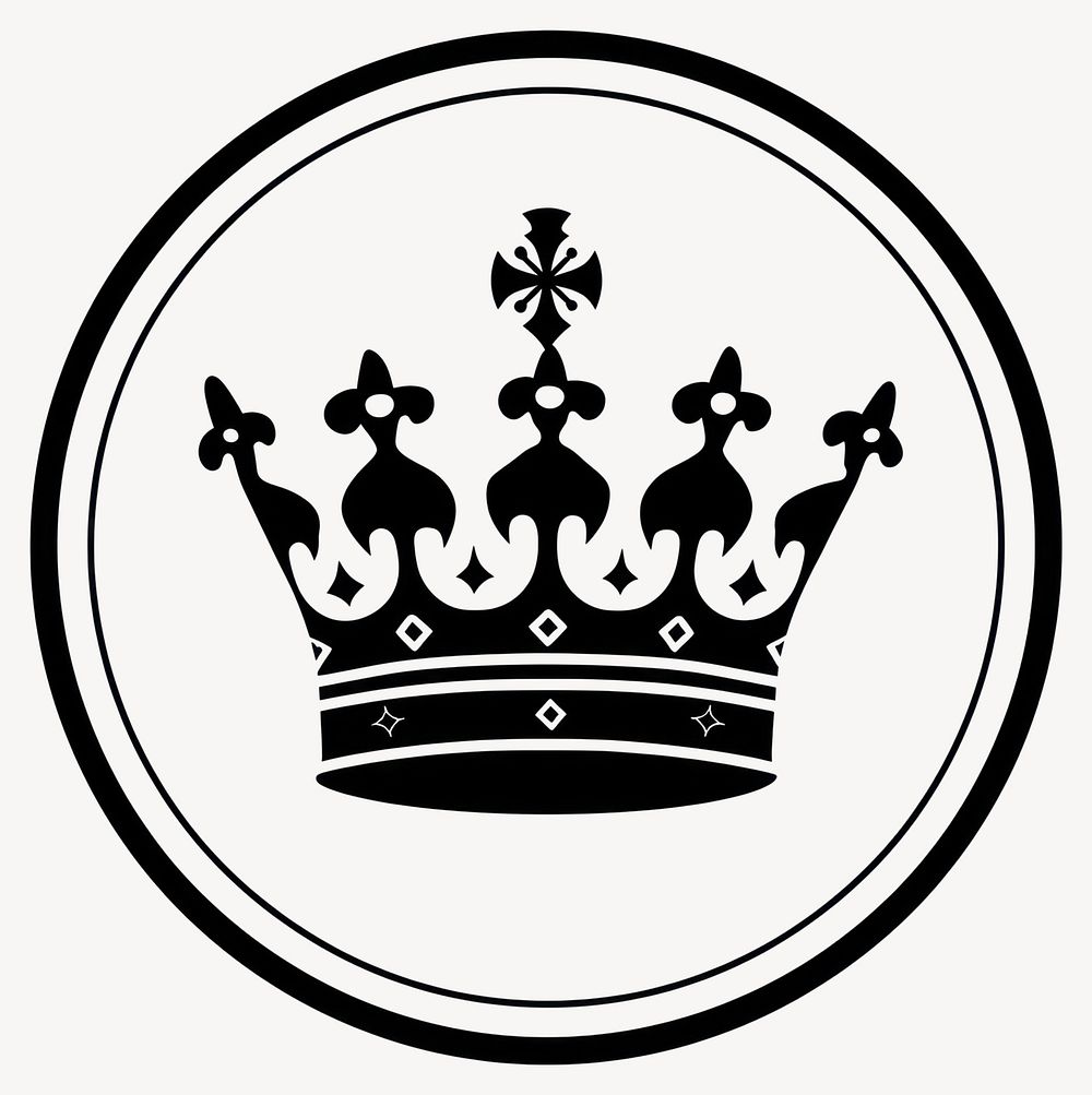 King crown illustration elegant emblem vector