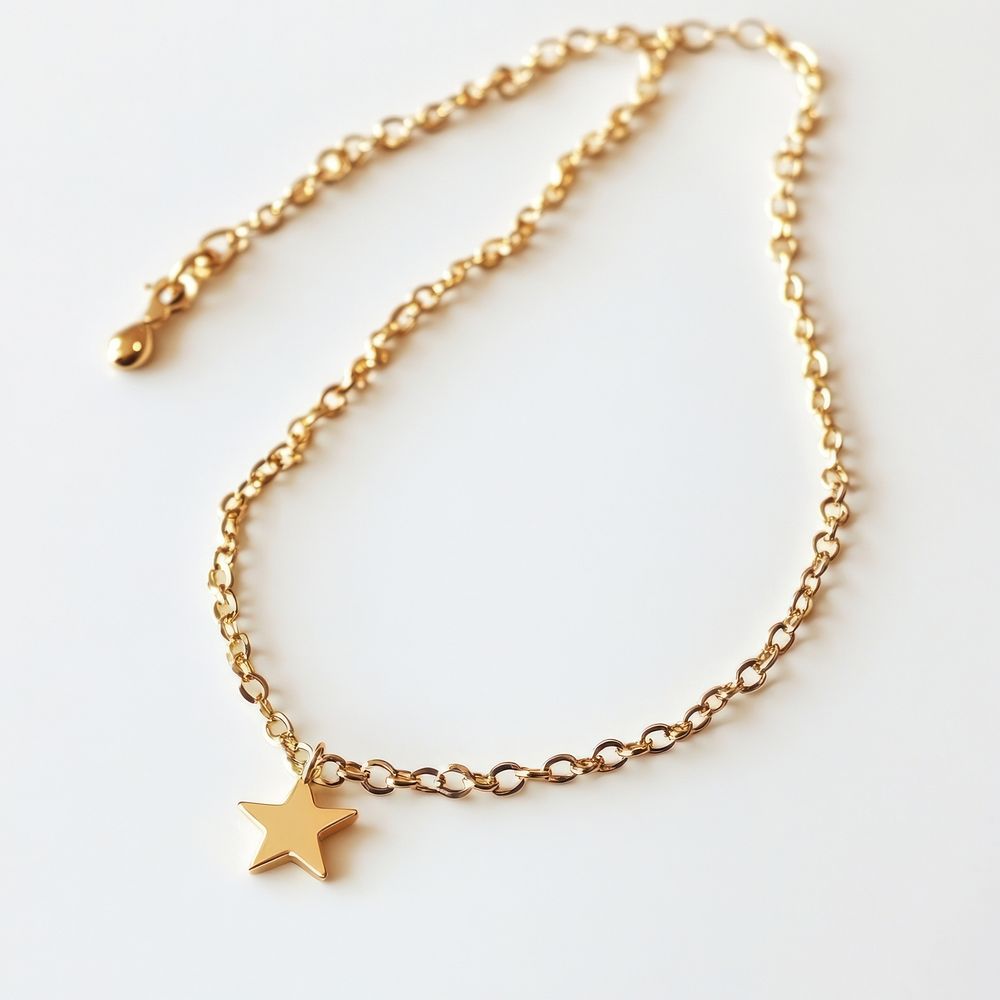 Golden chain necklace with small cute star shape accessories accessory jewelry.