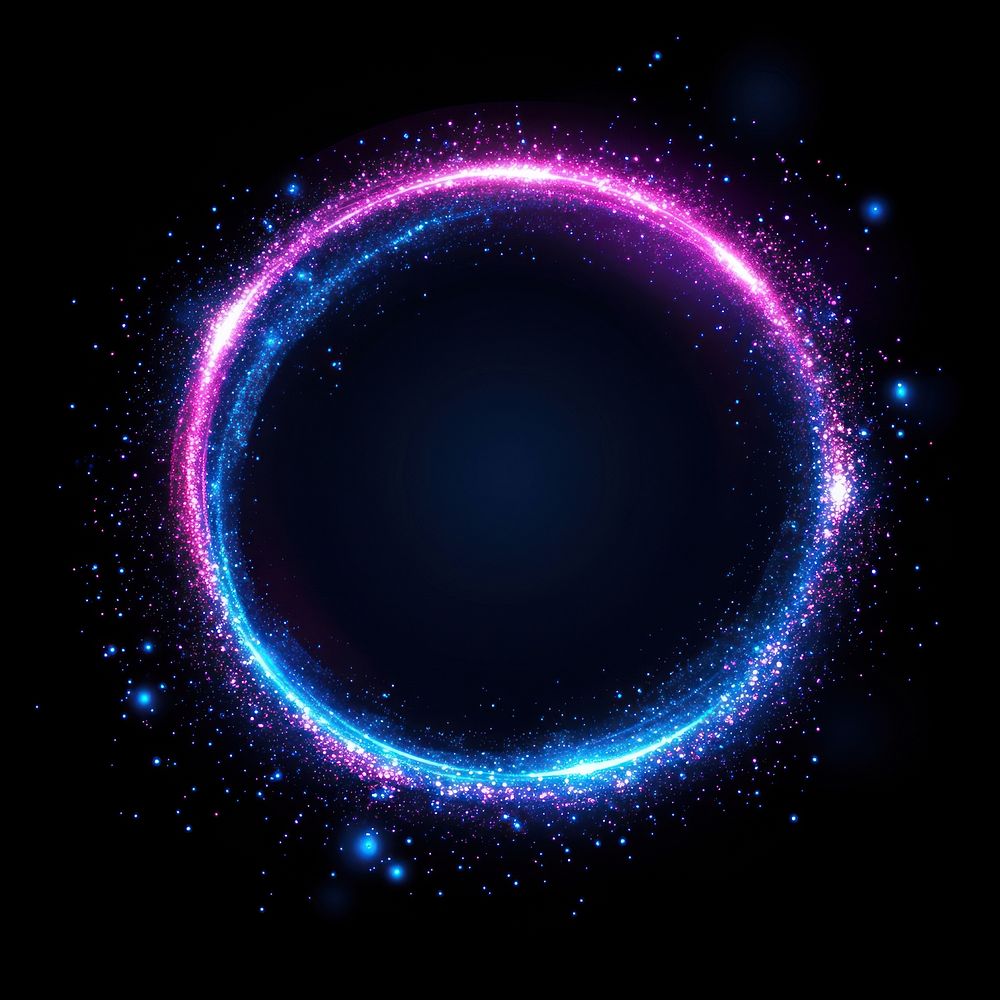 Pink color light circle colors blue illustration.