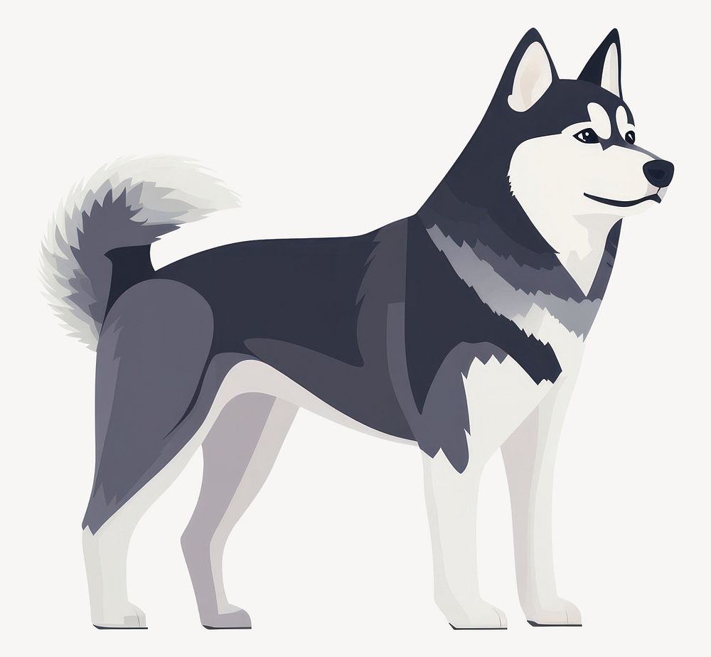 Siberian Husky dog husky illustration animal vector