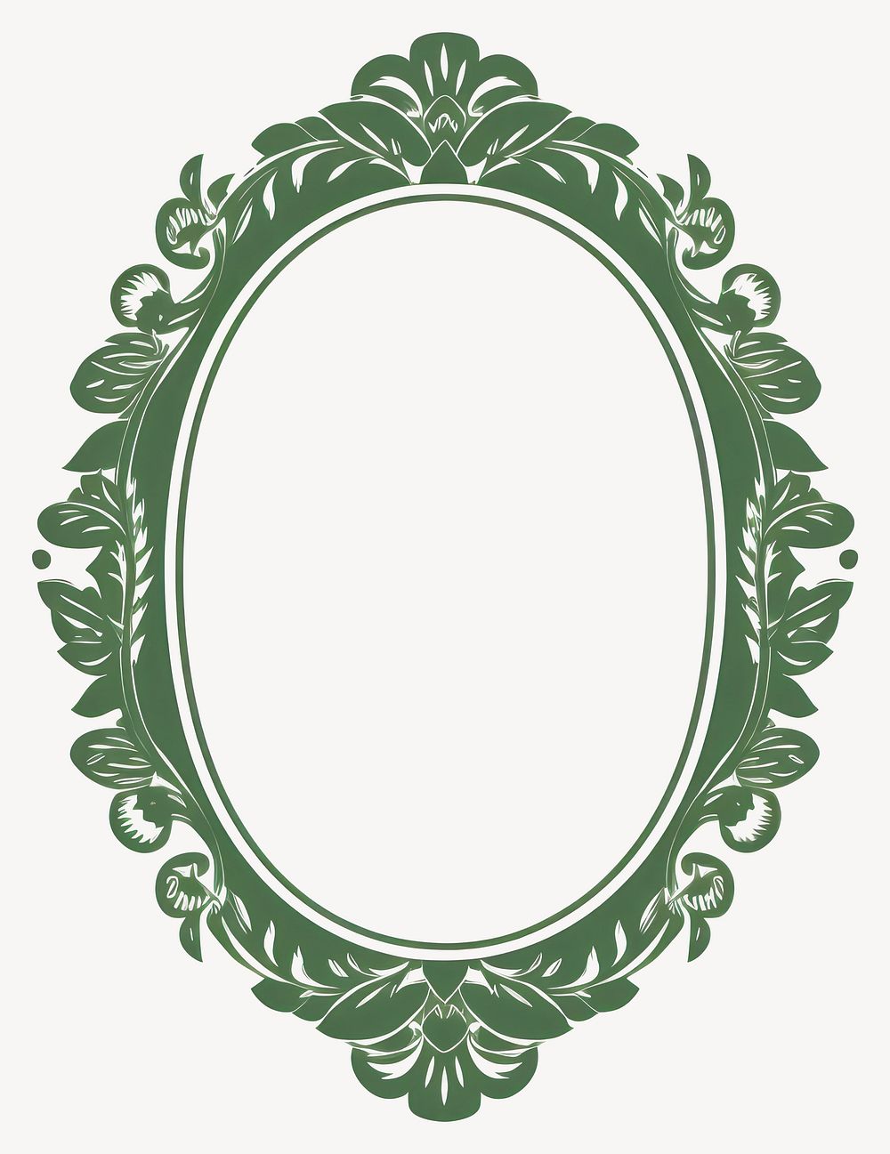 Vintage oval style illustration decorative vector