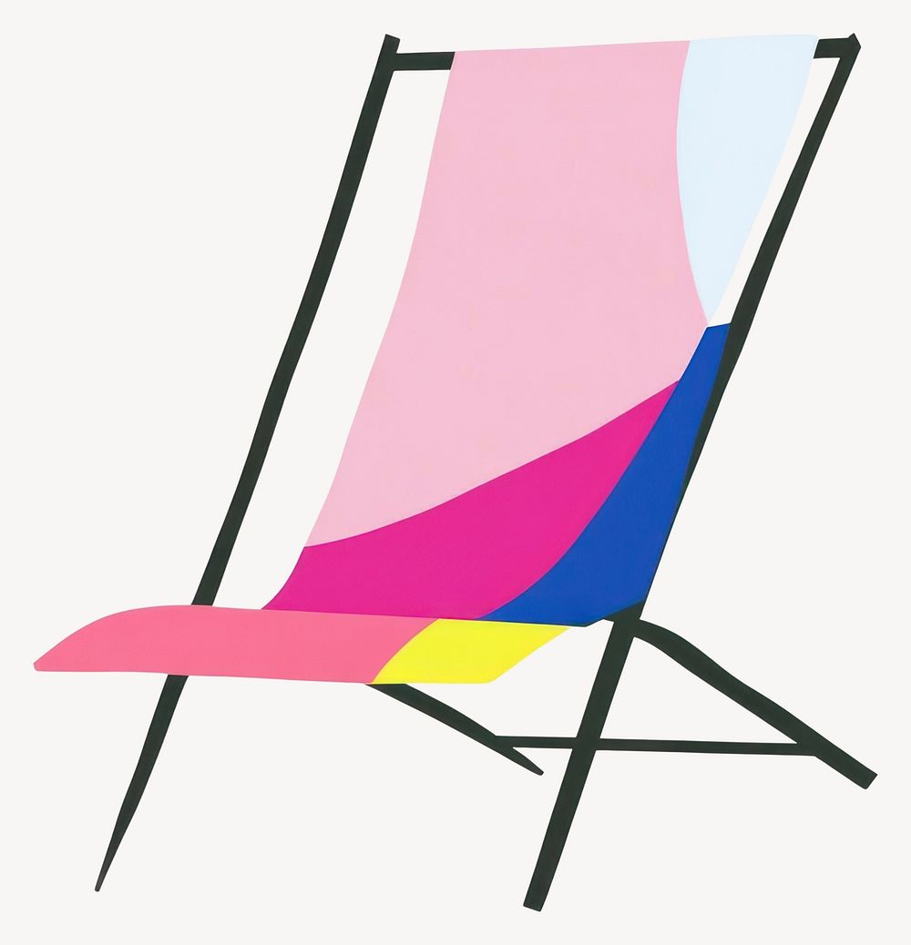 Beach chair illustration style minimalist vector