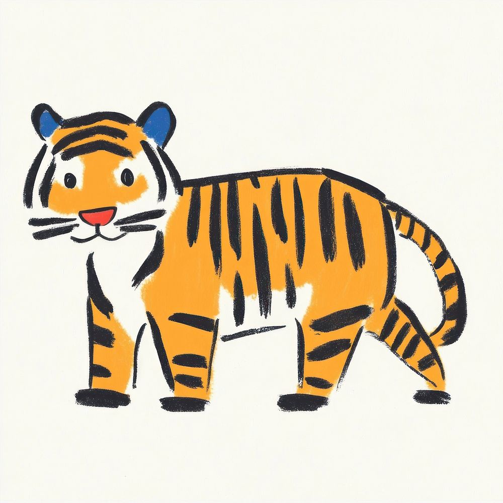 Tiger illustration wildlife animal.