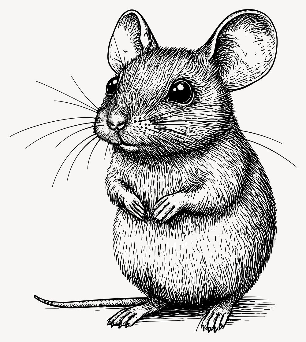 Mouse art drawing sketch vector