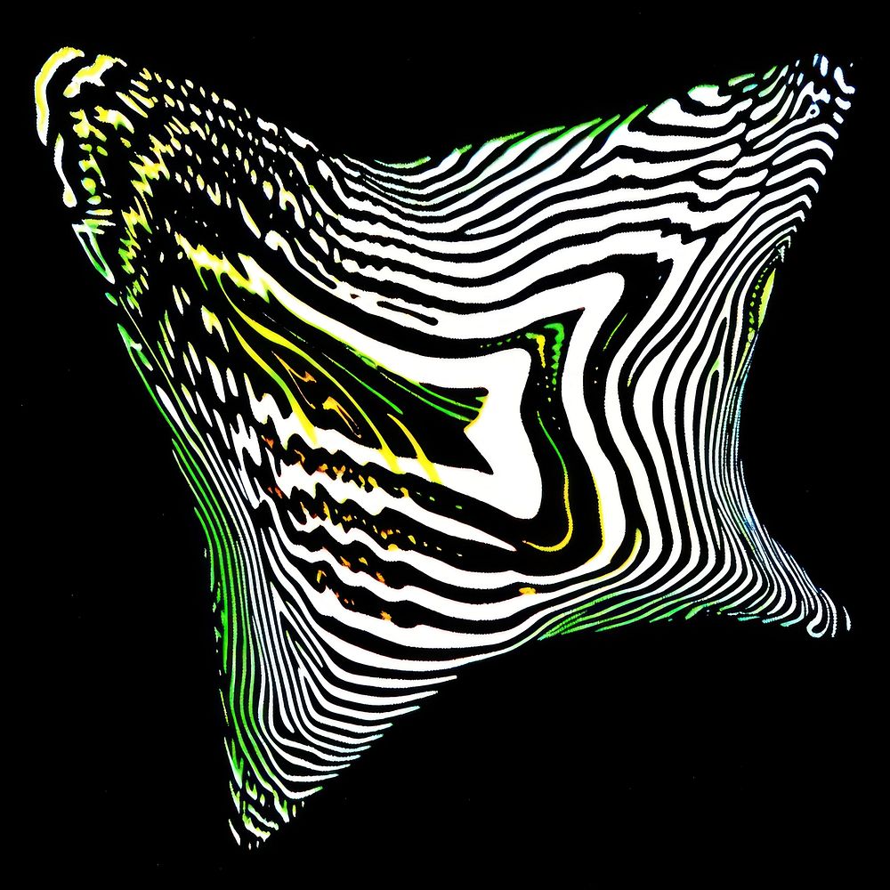 Abstract shape op art illusion background zebra black.