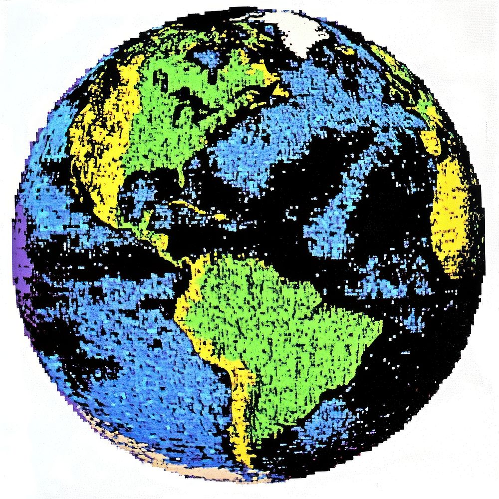 Earth globe illustration geographic.