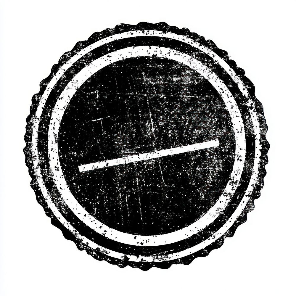 Vintage full round stamp grunge shape black.