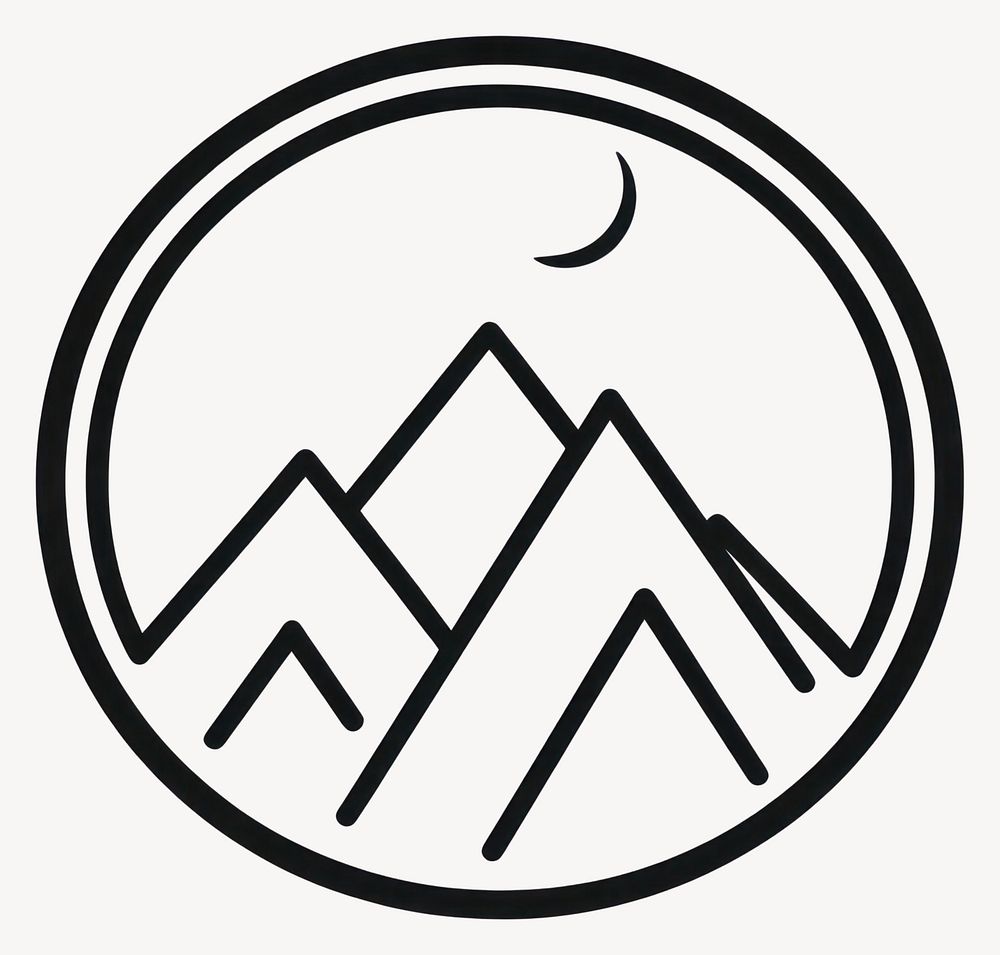 Mountain logo minimalist mountain vector