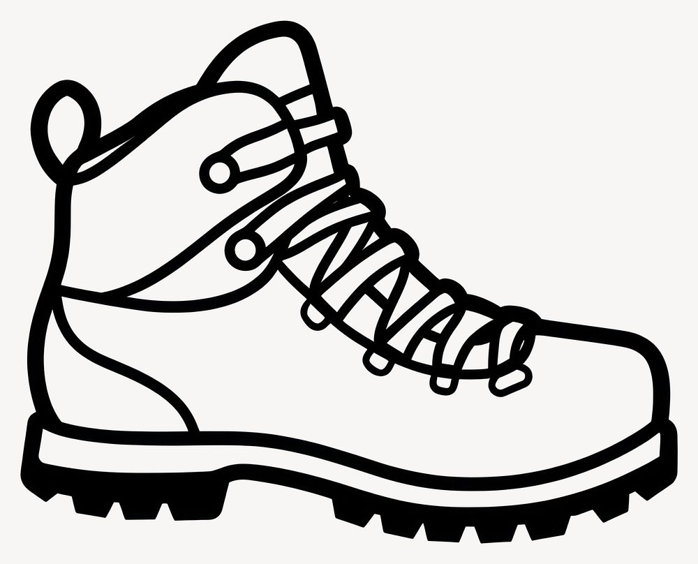 Hiking Boots boot footwear outline vector