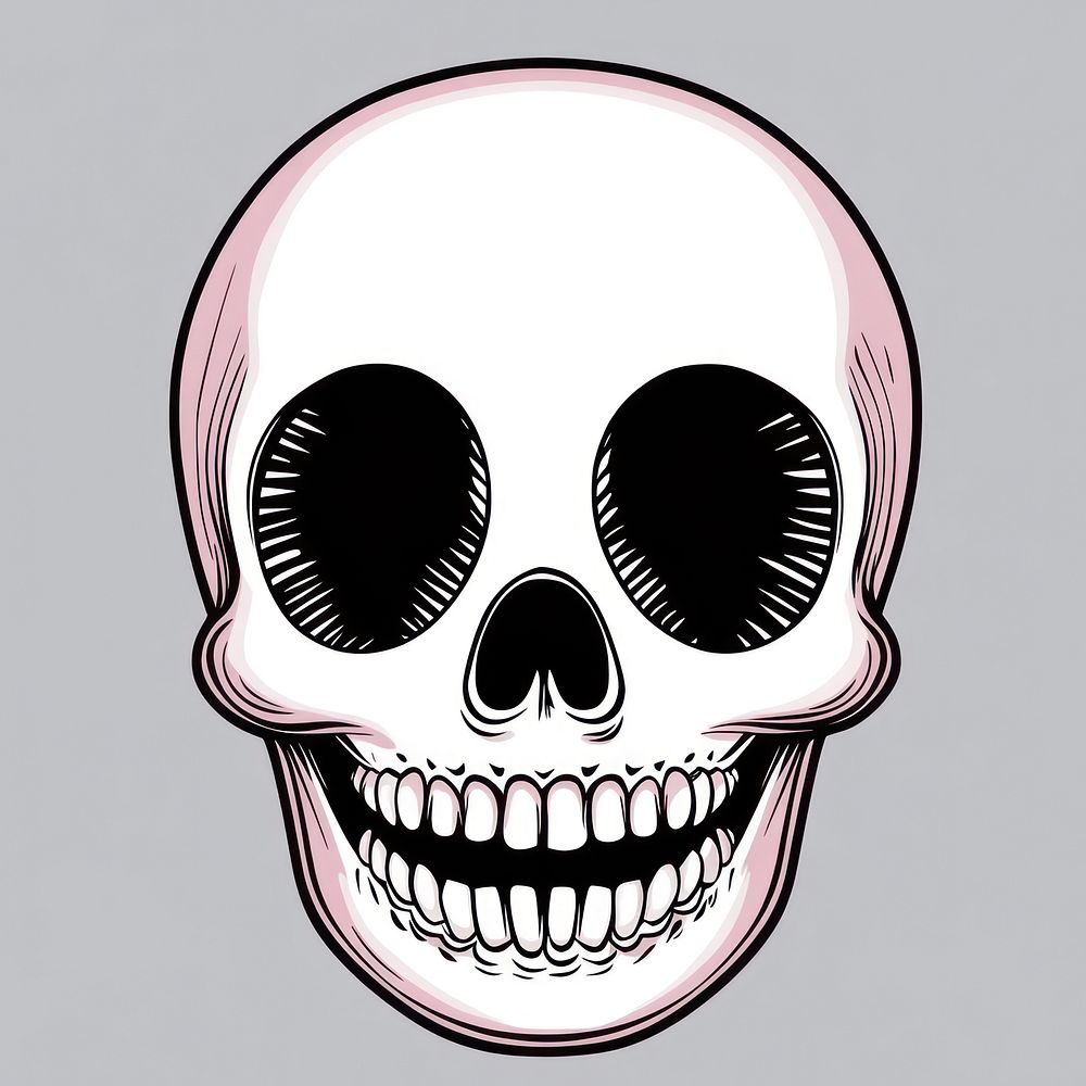 Skull art graphic design.