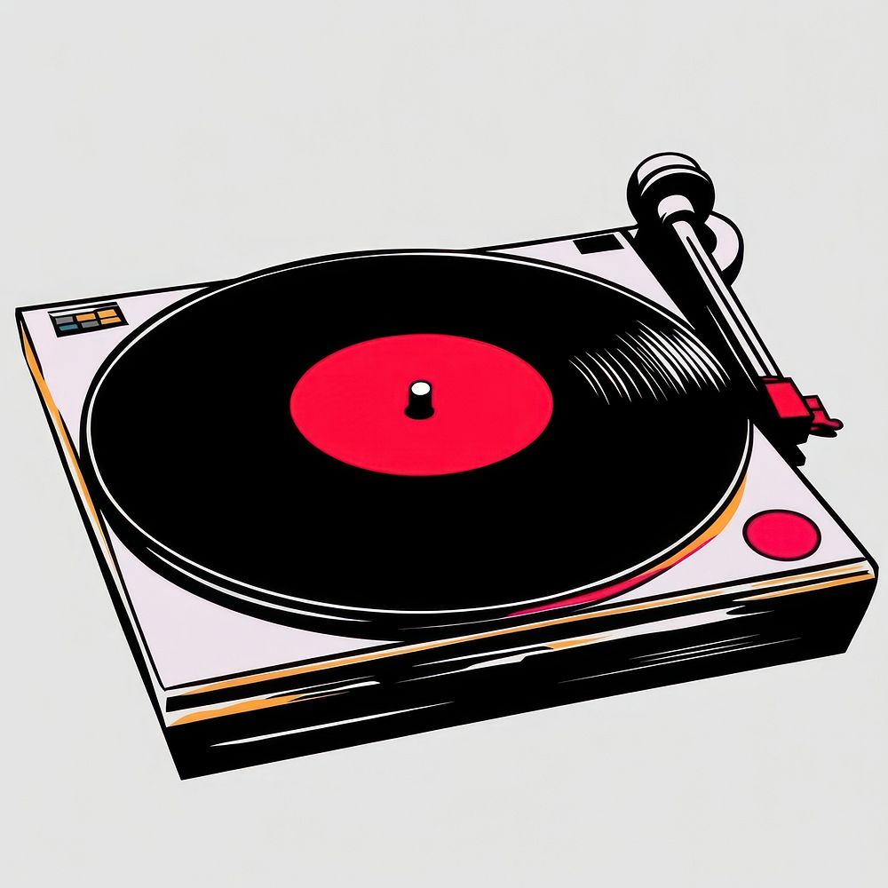 Vinyl design illustration electronics.