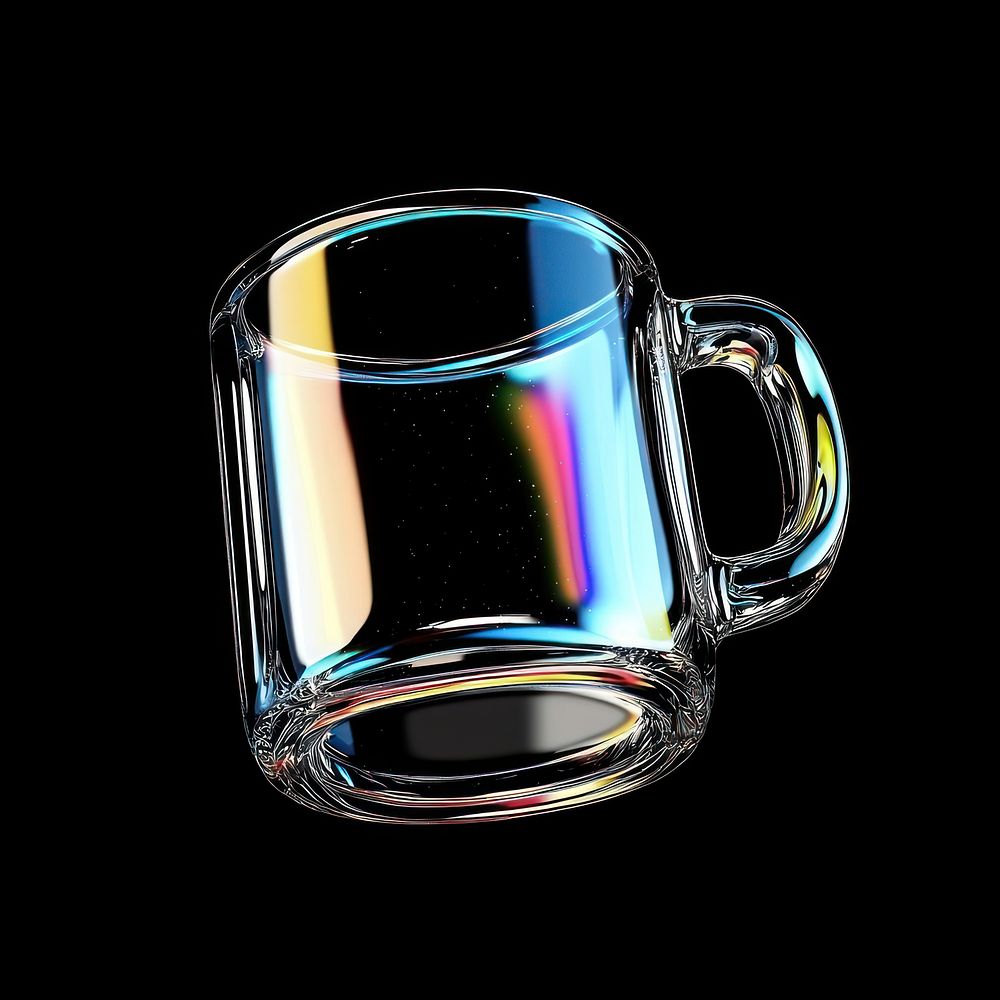 Mug glass transparent background.