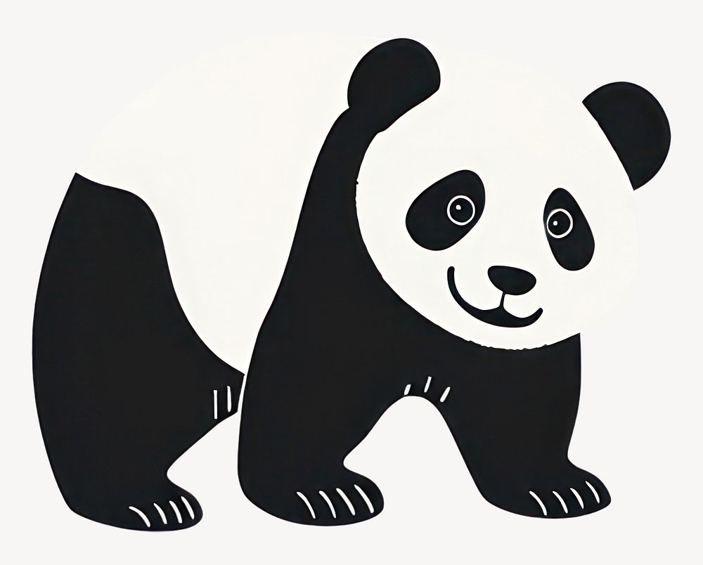 Pandas animal illustration wildlife vector