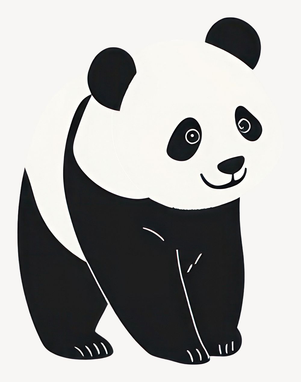 Pandas illustration animal white vector