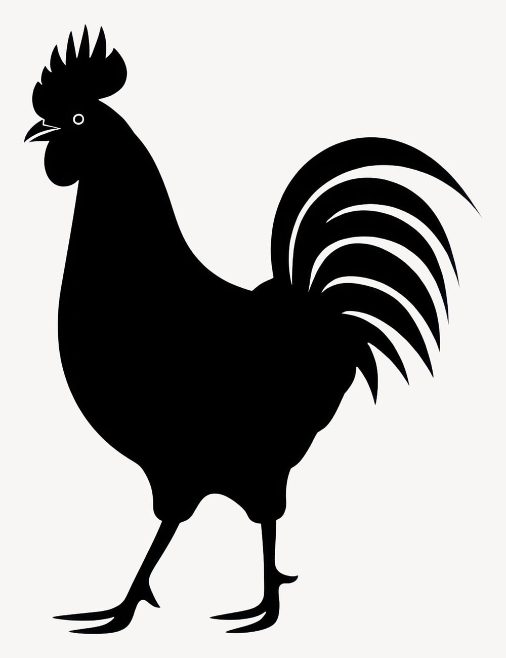 Rooster walking silhouette rooster illustration vector