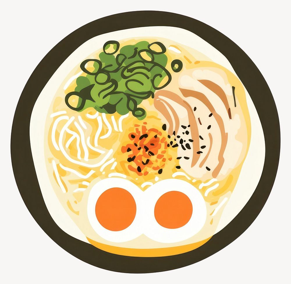 Ramen illustration noodle food vector