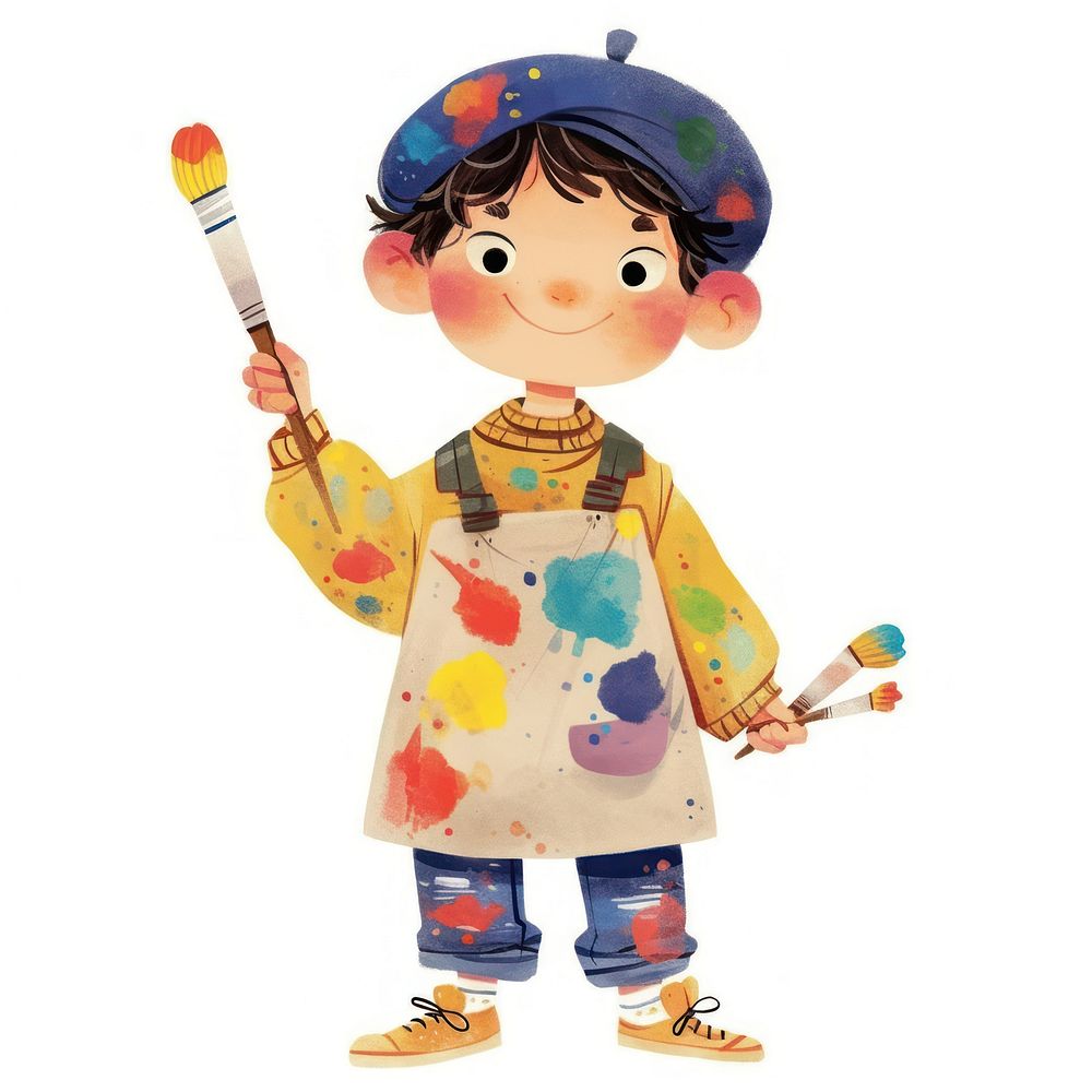 Boy Artist illustration artist paint.