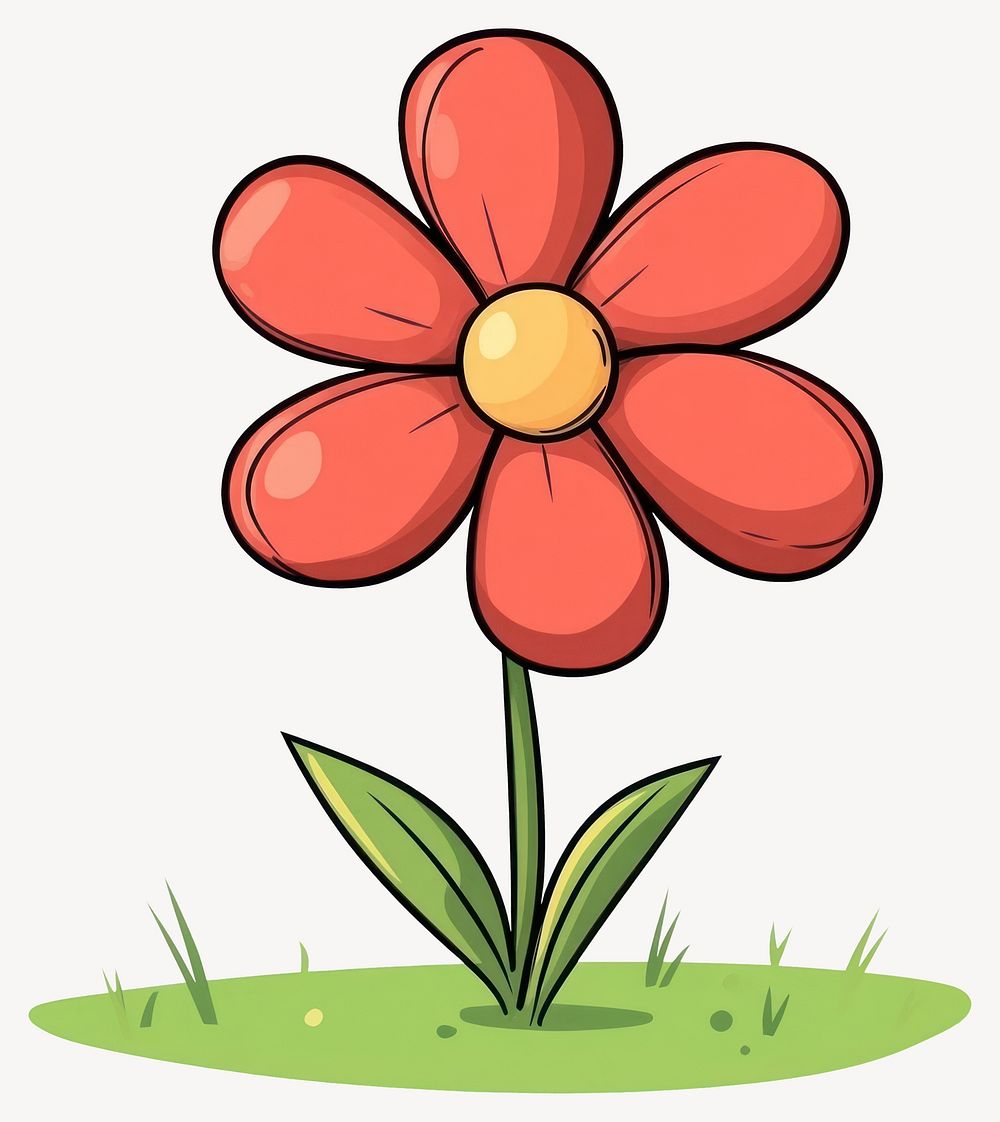 Playful and vibrant flat vector flower petals illustration vector