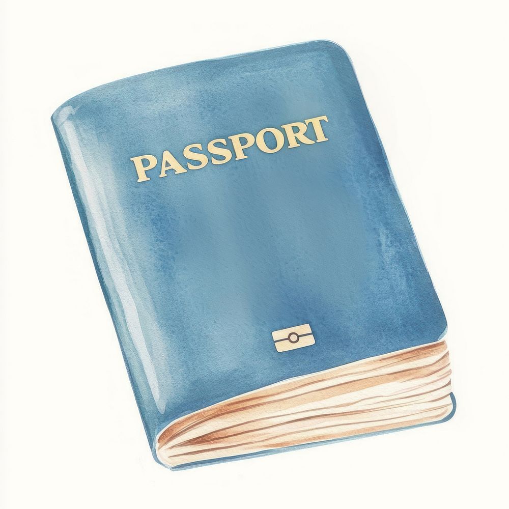 Passport illustration document travel.