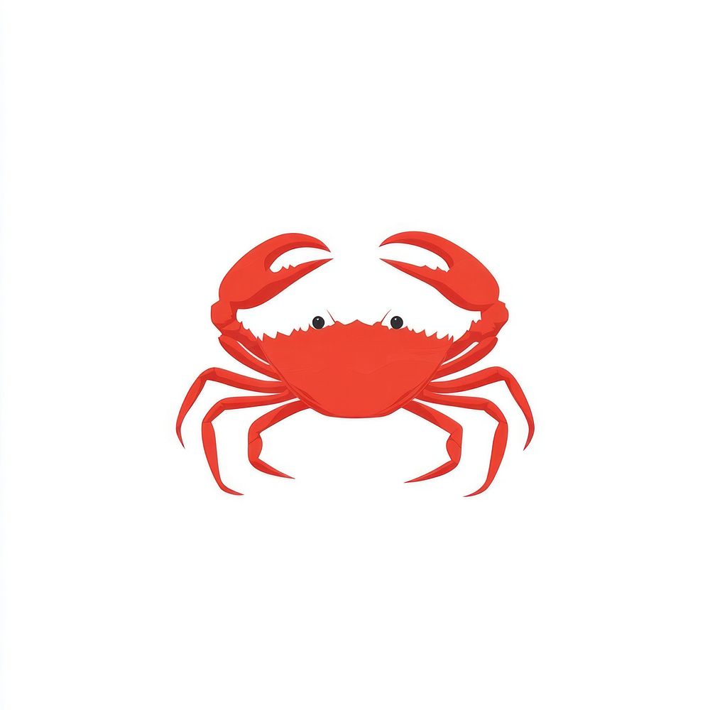 Red crab illustration animal simple.