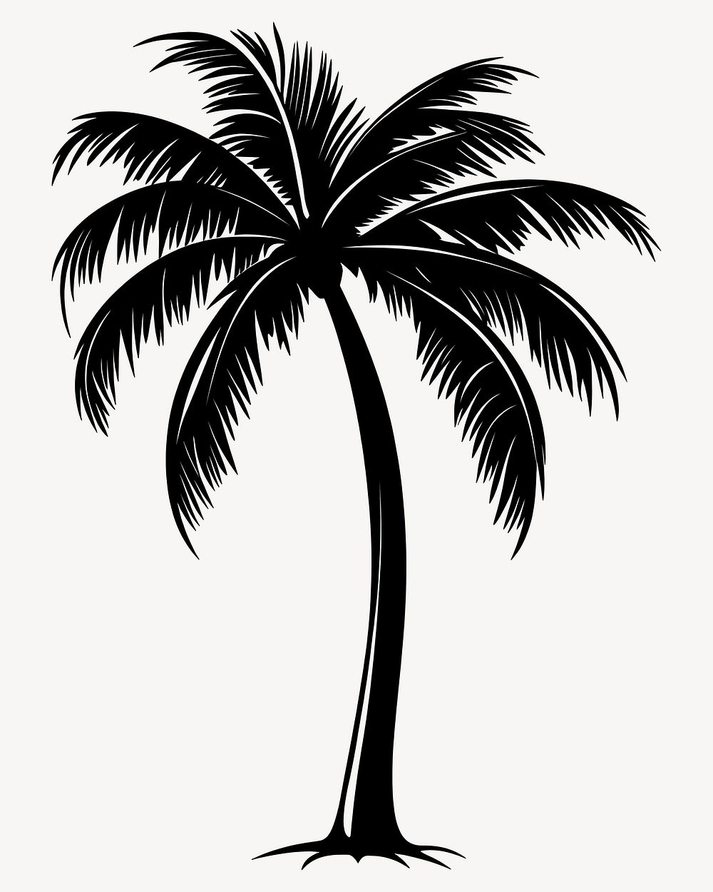 Silhouette coconut tree art illustration arecaceae vector