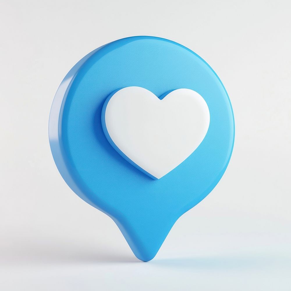 Blue speech bubble symbol social button.