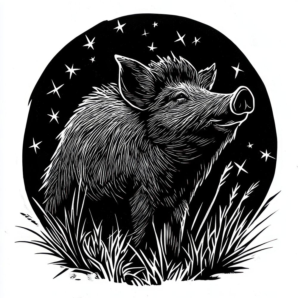 Wild Boar boar animal night.