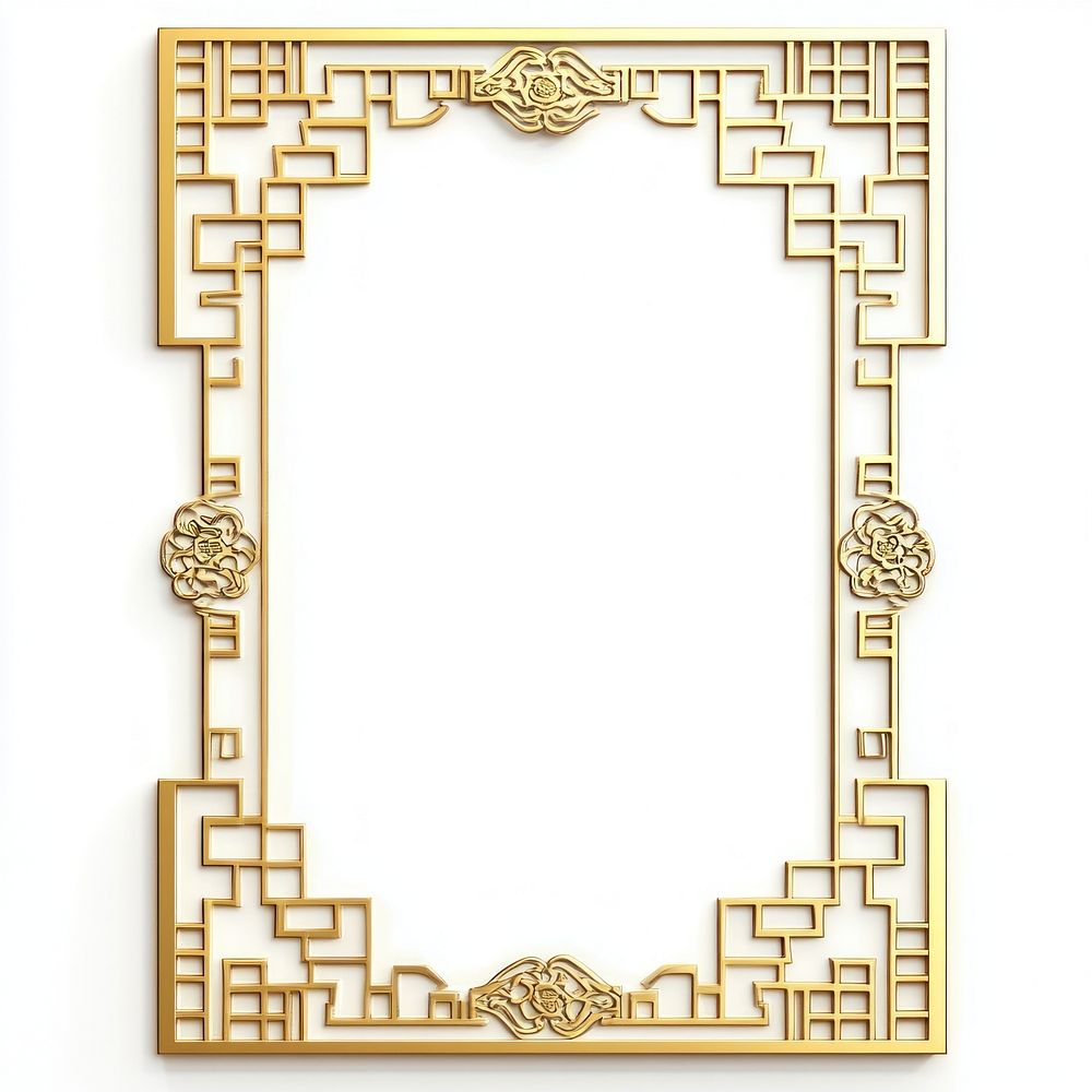 Gold Vertical chinese frame style blackboard decorative.