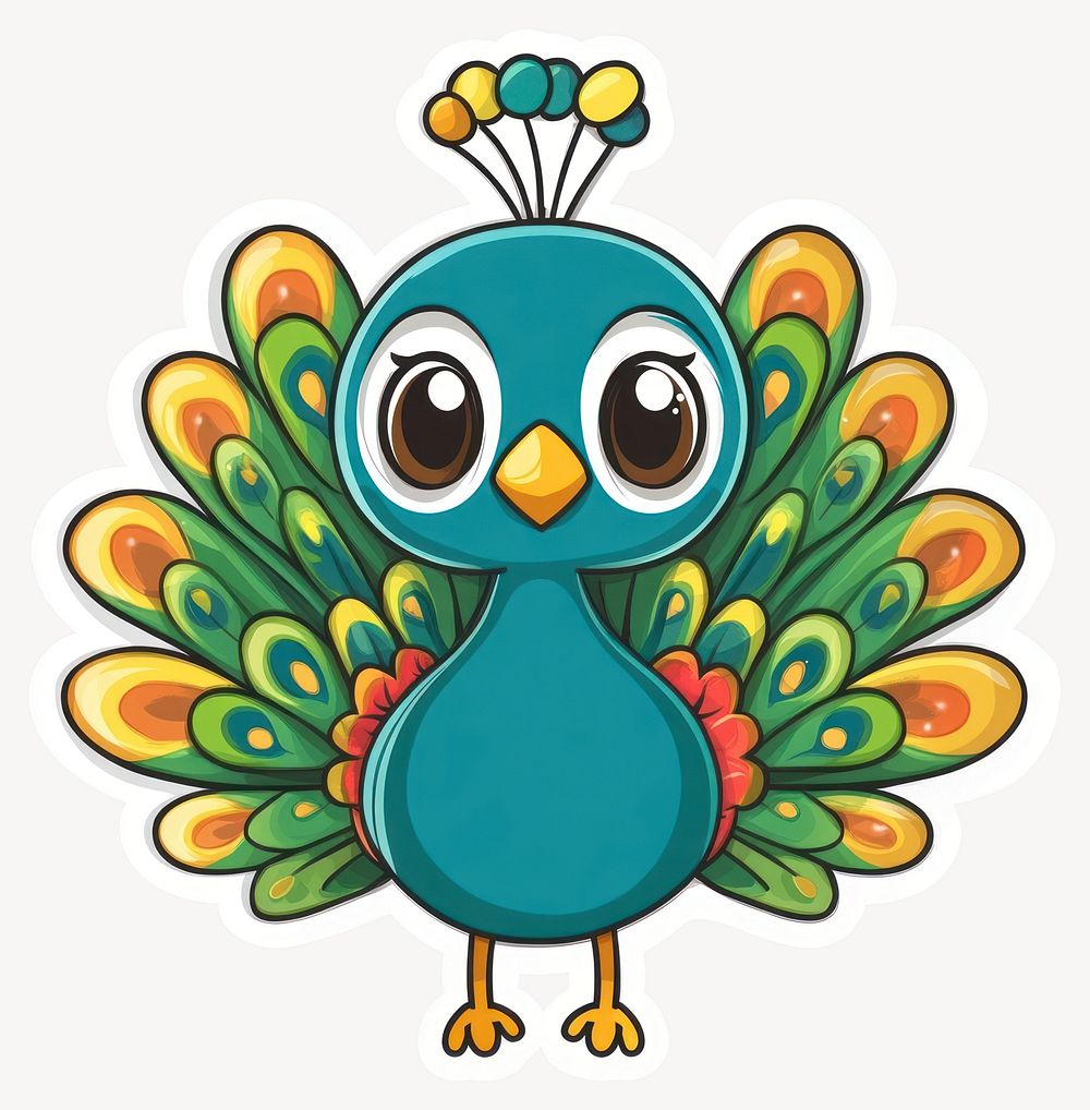 Peacock illustration animal bird vector