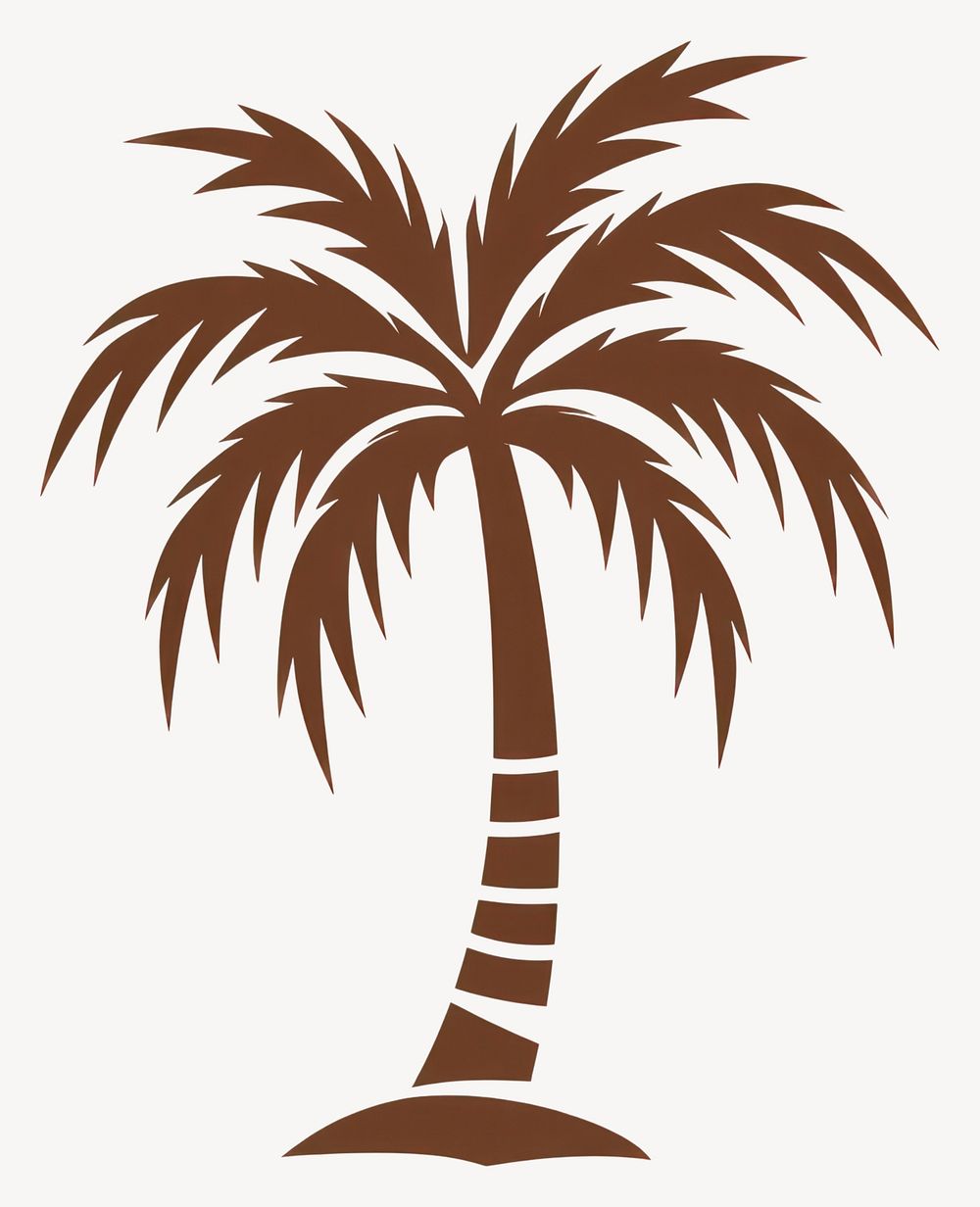 Palm tree icon illustration minimalist graphic vector