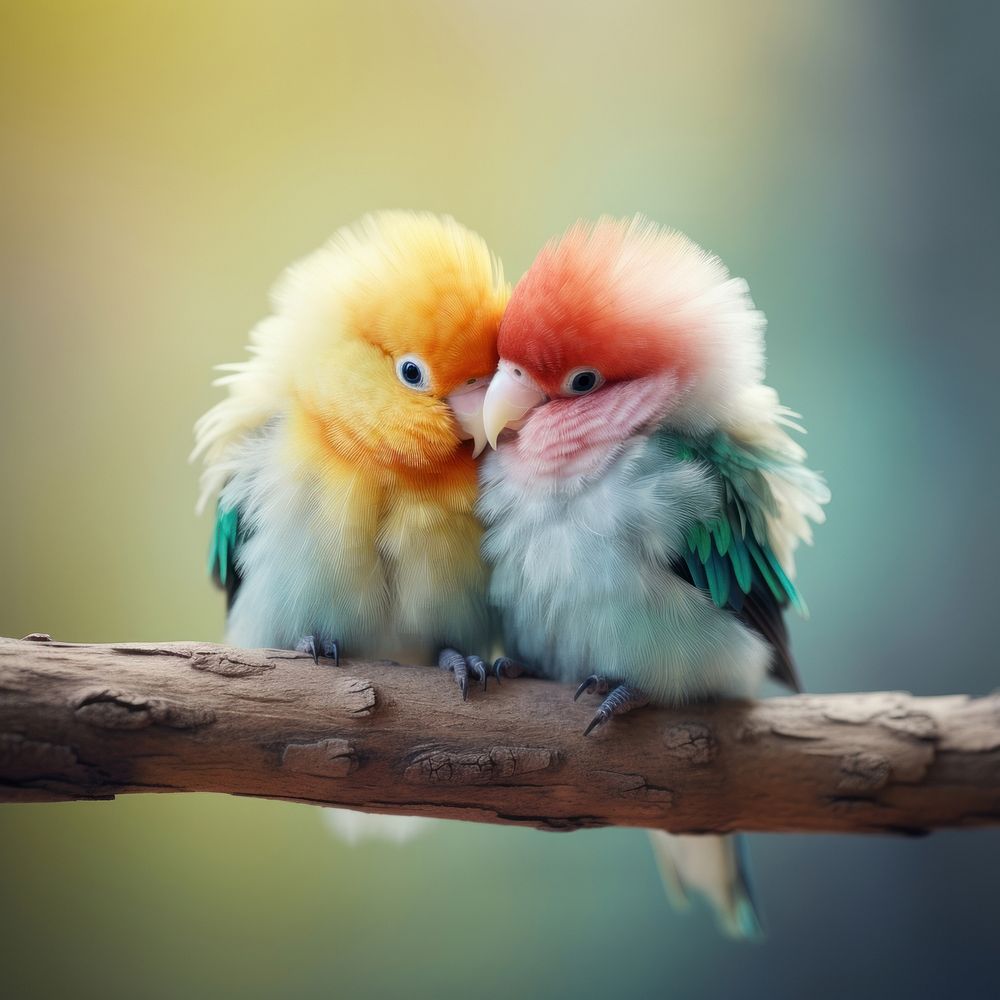 Lovebird birds lovebirds together.