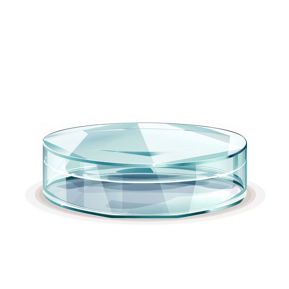 Glass podium transparent round illustration.