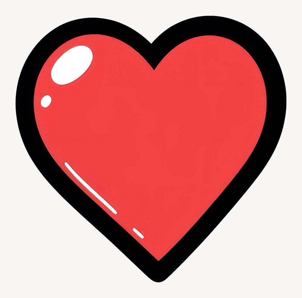 Heart illustration simple bold vector