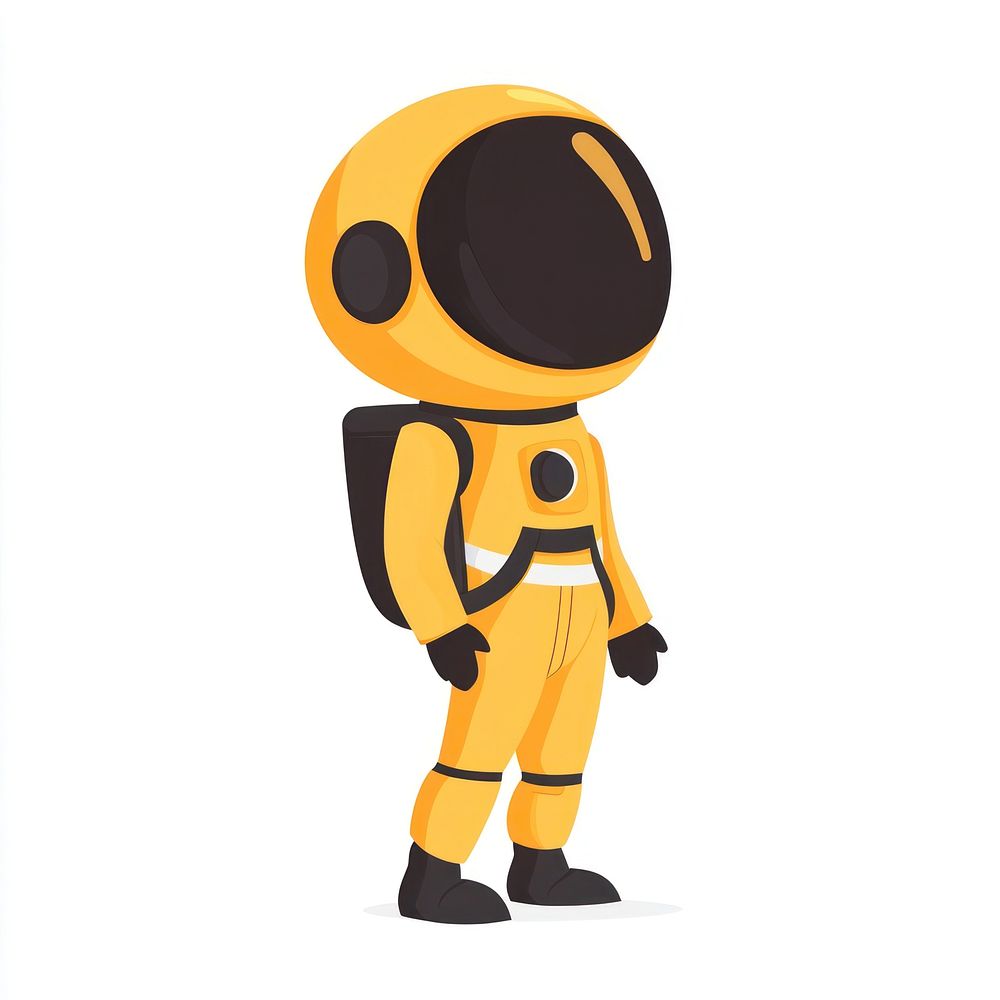 Illustration of robot exploration futuristic astronaut.