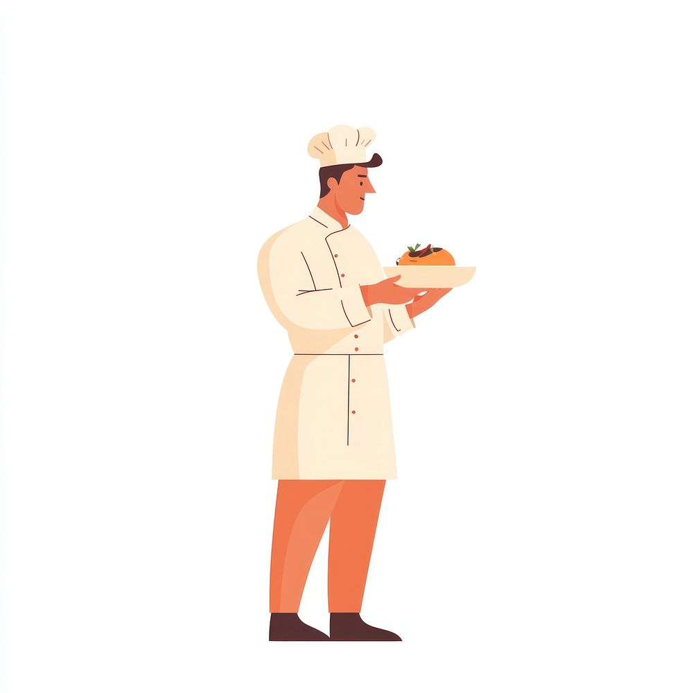 Illustration chef food man.