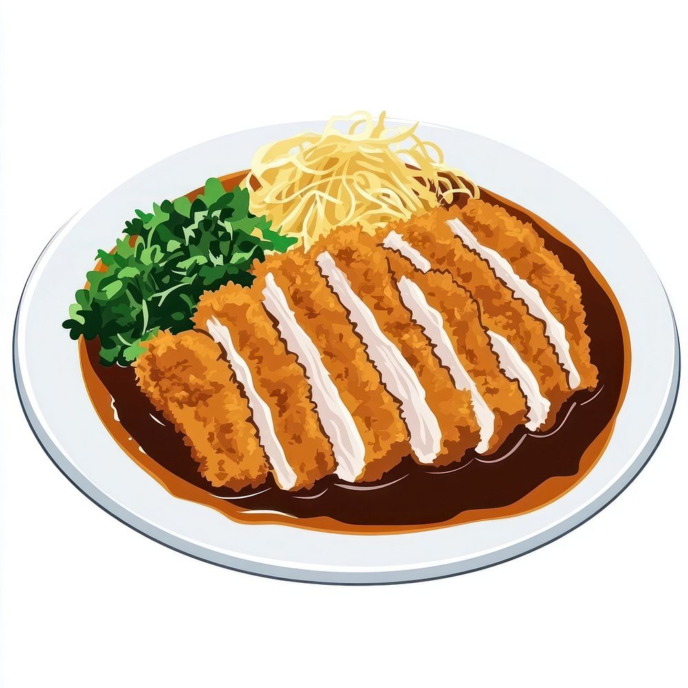 Tonkatsu Ramen plate food meal.