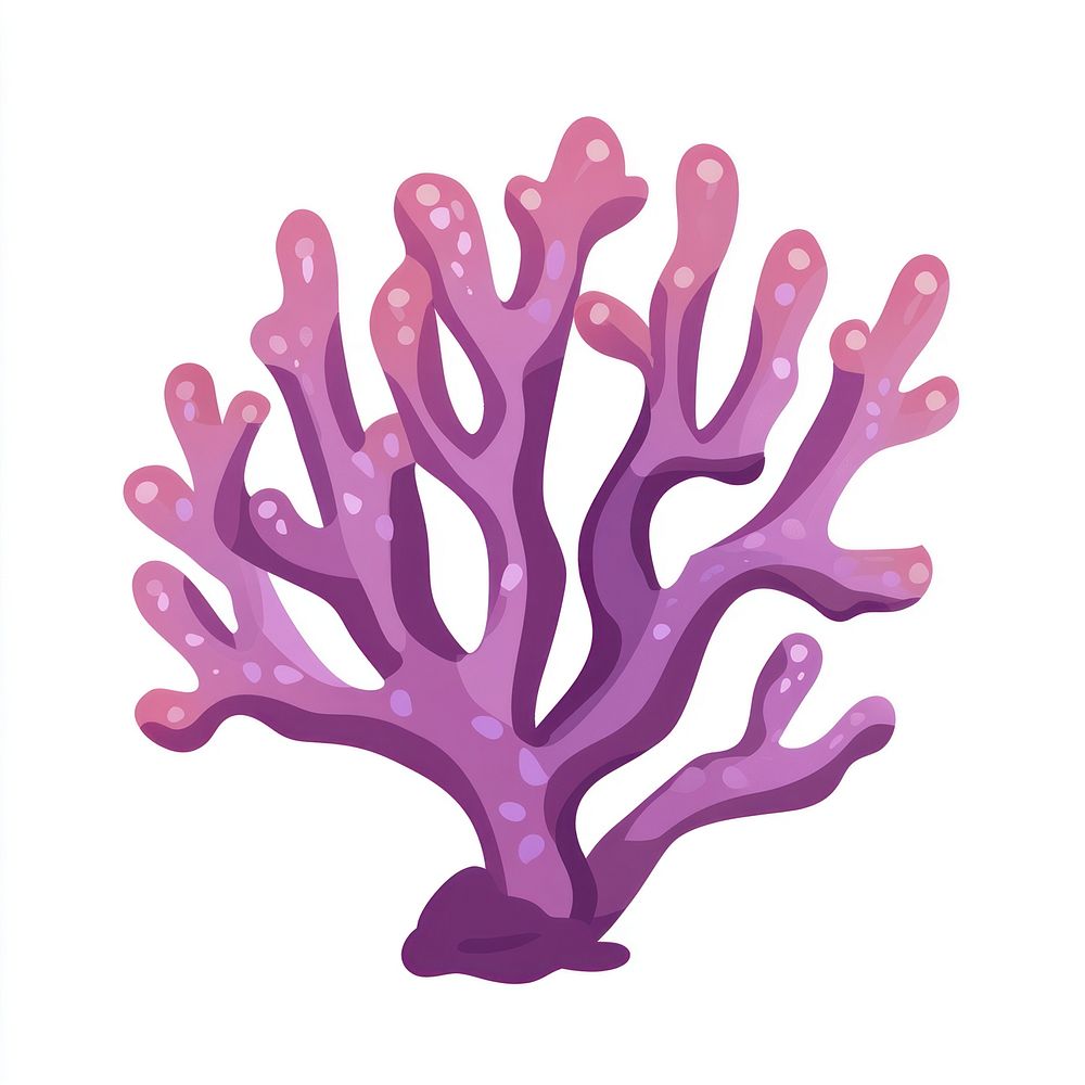 Coral illustration purple nature.