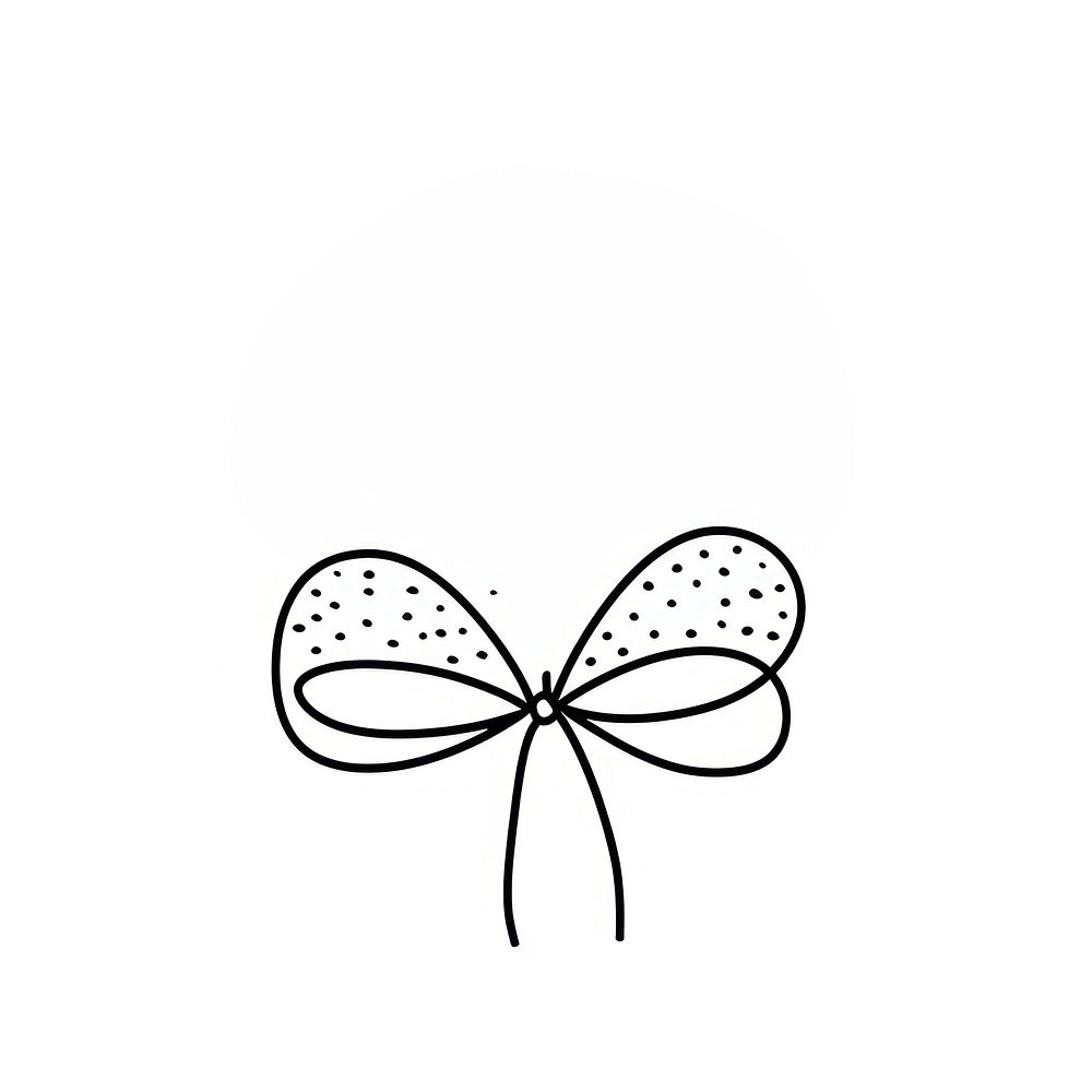 Bow ribbon art minimalist black.