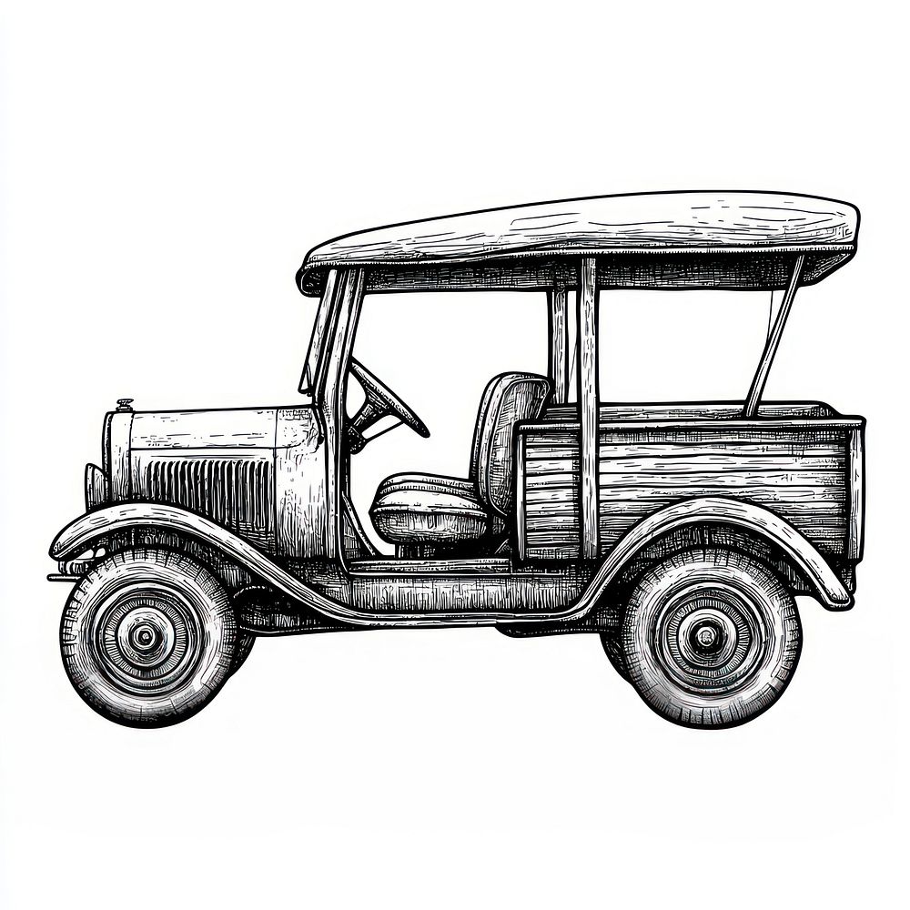 Vehicle automobile drawing sketch.