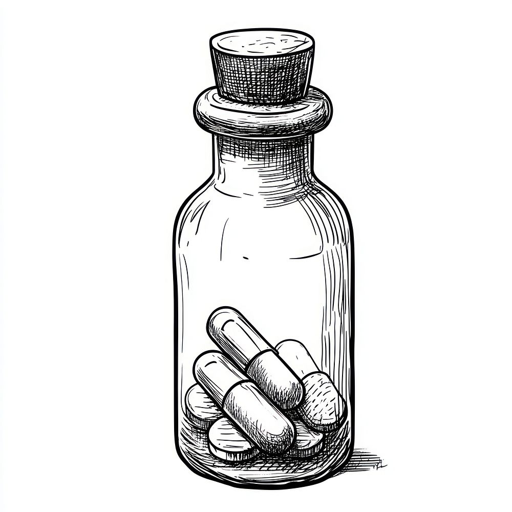 A medicine art drawing sketch.